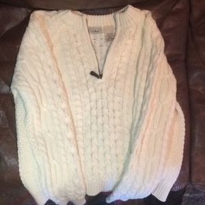 Boys white cable sweater 10-12